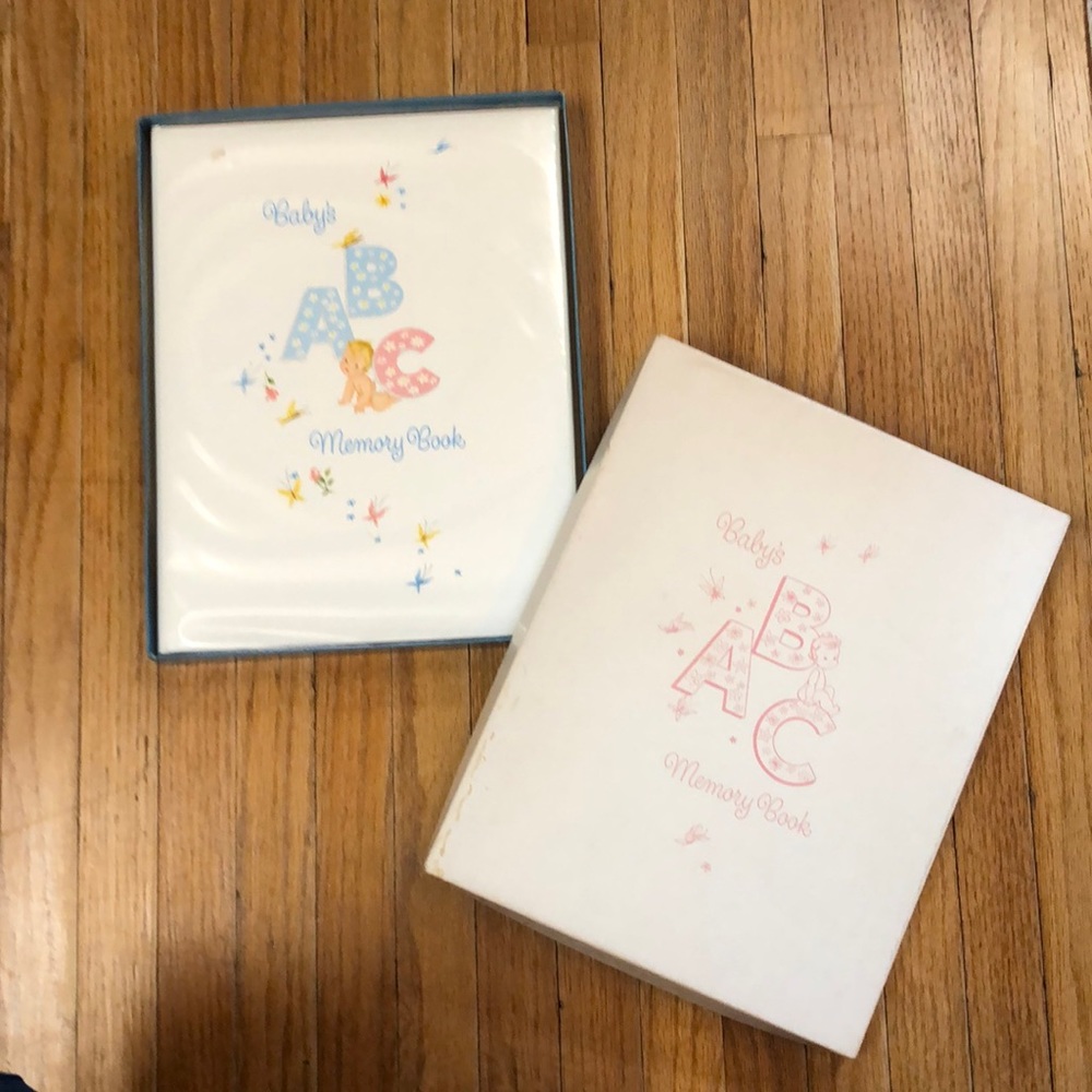 Vintage baby book. Unused in original box with protective plastic on cover CUTE!
